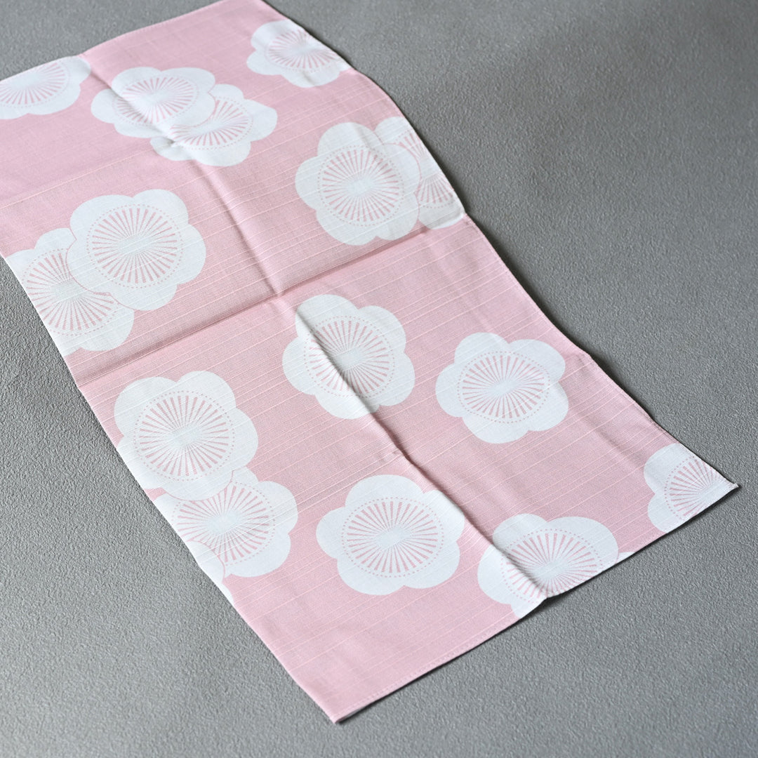 Isa Monyo Reversible Furoshiki | Japanese Apricot Baby Pink/Mint