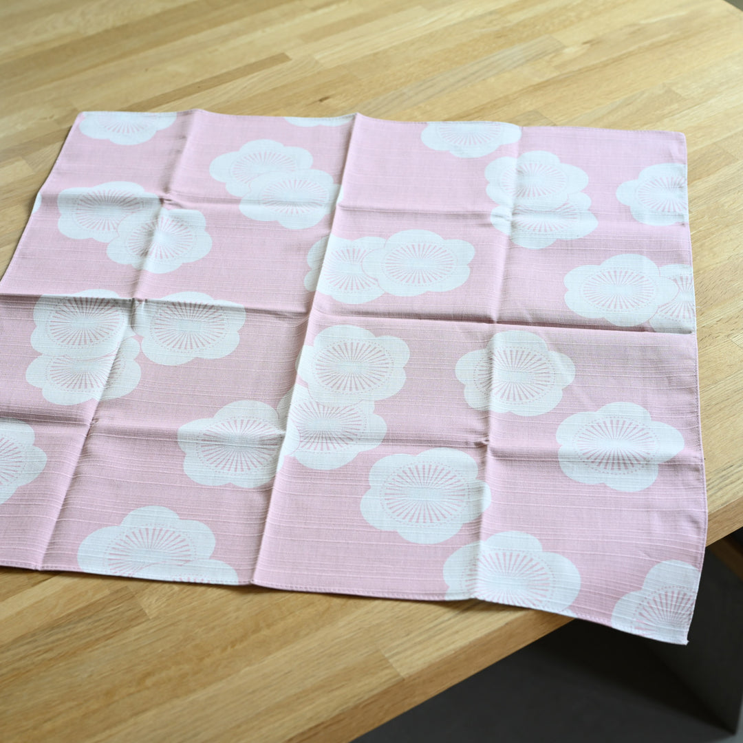Isa Monyo Reversible Furoshiki | Japanese Apricot Baby Pink/Mint