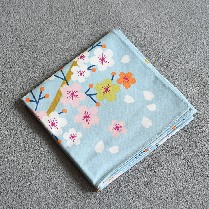 Hime Musubi Adeline Klam Furoshiki | Cherry Blossom Blue Gray